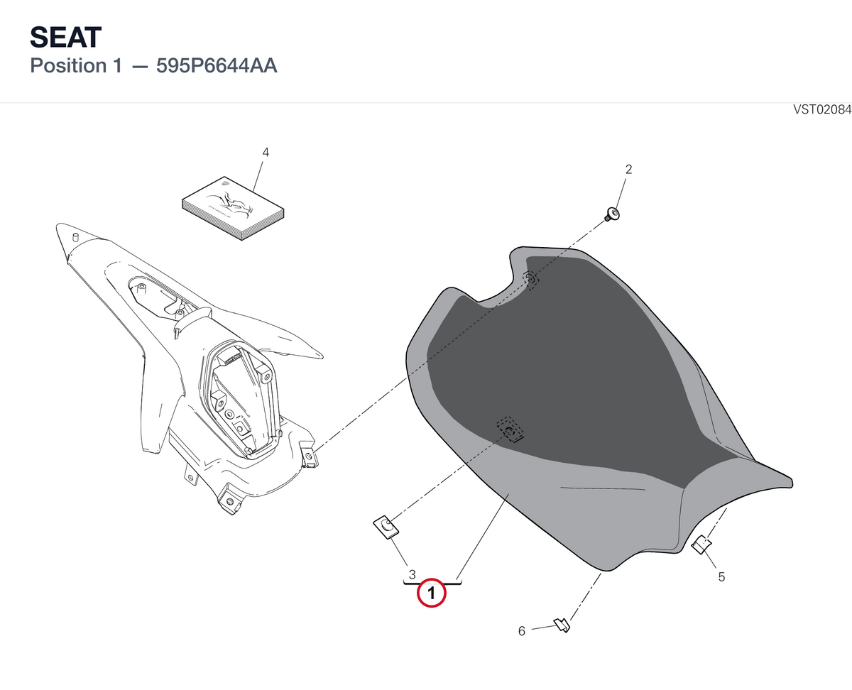 SEAT 595P6644AA diagram position