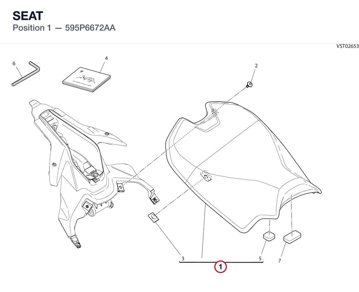 SEAT 595P6672AA diagram position