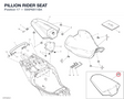 PILLION RIDER SEAT 595P6811BA diagram position