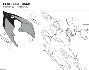 PLATE SEAT BACK 59611251C diagram position