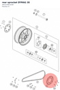 Diagram preview: rear sprocket DYMAG 38 (A65310851038)