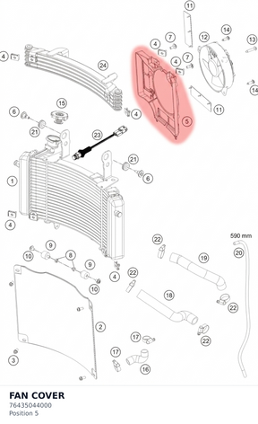Diagram preview: FAN COVER (76435044000)