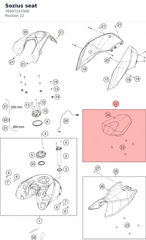 Diagram preview: Sozius seat (76007147000)