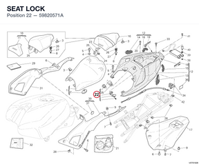SEAT LOCK 59820571A diagram position