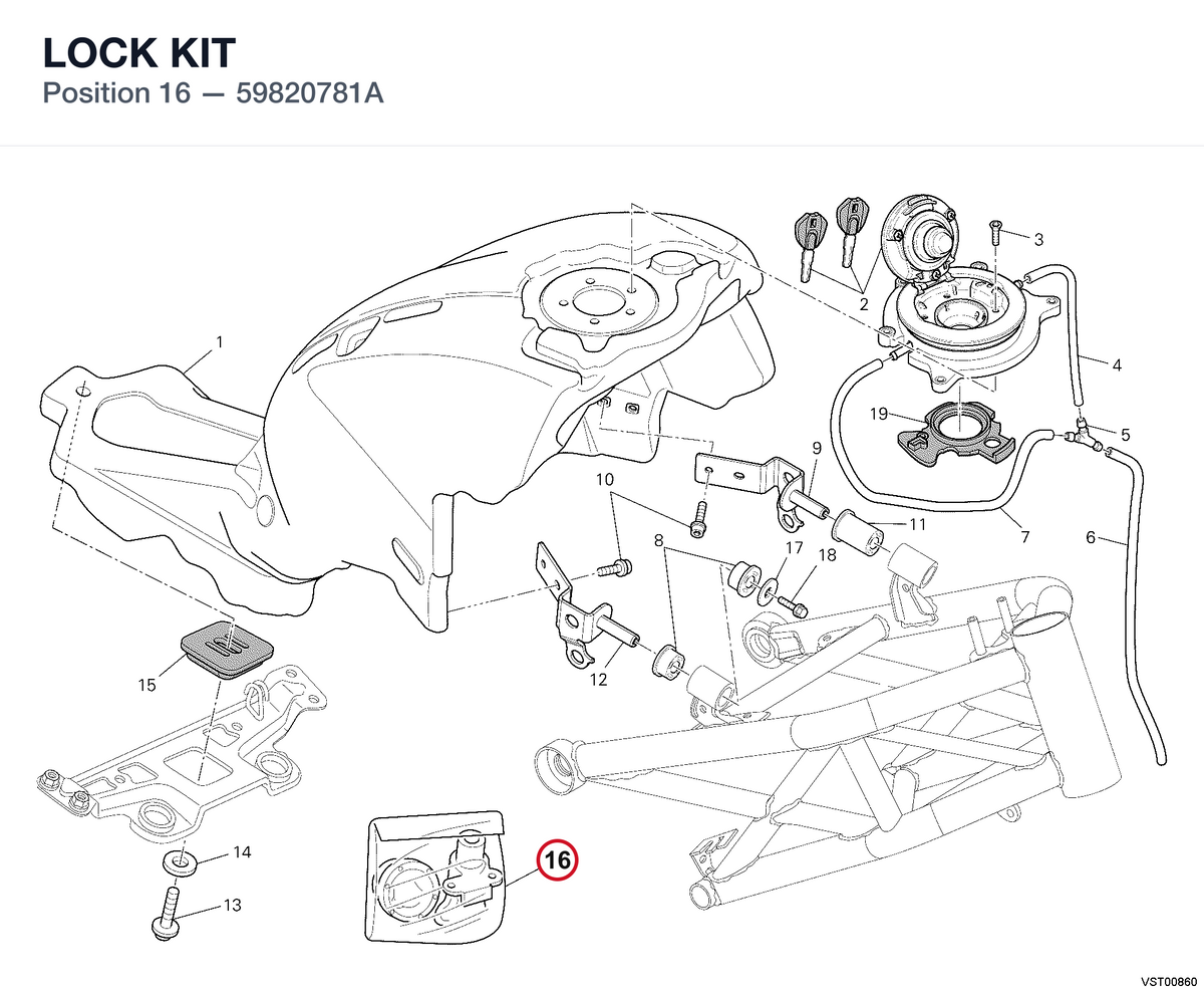 LOCK KIT 59820781A diagram position
