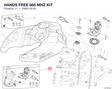HANDS FREE 868 MHZ KIT 59821321B diagram position