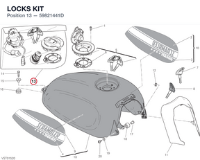 LOCKS KIT 59821441D diagram position