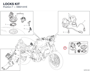LOCKS KIT 59821441E diagram position