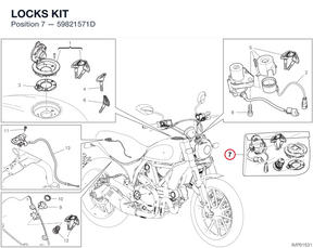 LOCKS KIT 59821571D diagram position