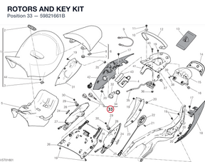 ROTORS AND KEY KIT 59821661B diagram position