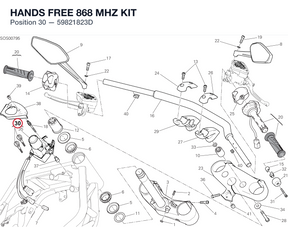 HANDS FREE 868 MHZ KIT 59821823D diagram position