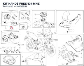 KIT HANDS FREE 434 MHZ 59821971H diagram position