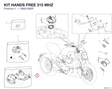 KIT HANDS FREE 315 MHZ 59821995F diagram position