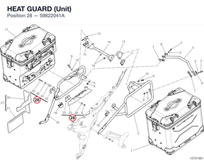 HEAT GUARD (Unit) 59822041A diagram position