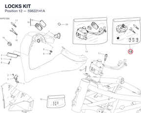 LOCKS KIT 59822141A diagram position