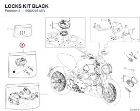 LOCKS KIT BLACK 59822161AB diagram position