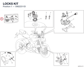 LOCKS KIT 59822311D diagram position