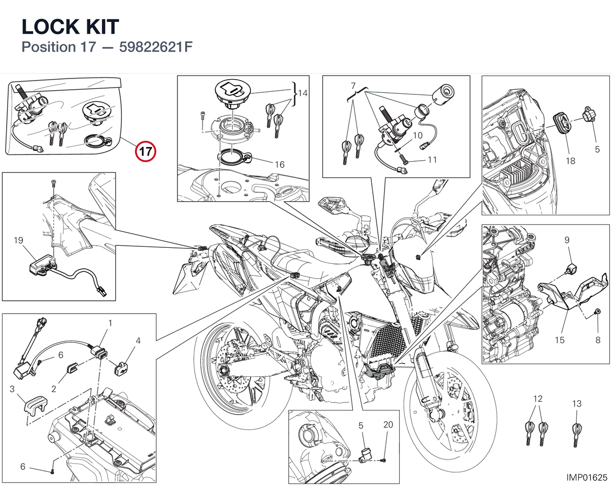 LOCK KIT 59822621F diagram position