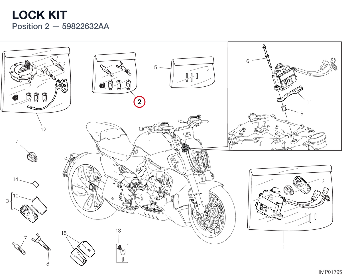 LOCK KIT 59822632AA diagram position