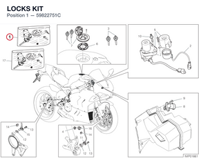 LOCKS KIT 59822751C diagram position