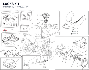 LOCKS KIT 59822771A diagram position
