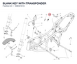 BLANK KEY WITH TRANSPONDER