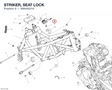 STRIKER, SEAT LOCK 59840531A diagram position