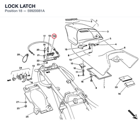 LOCK LATCH 59920081A diagram position