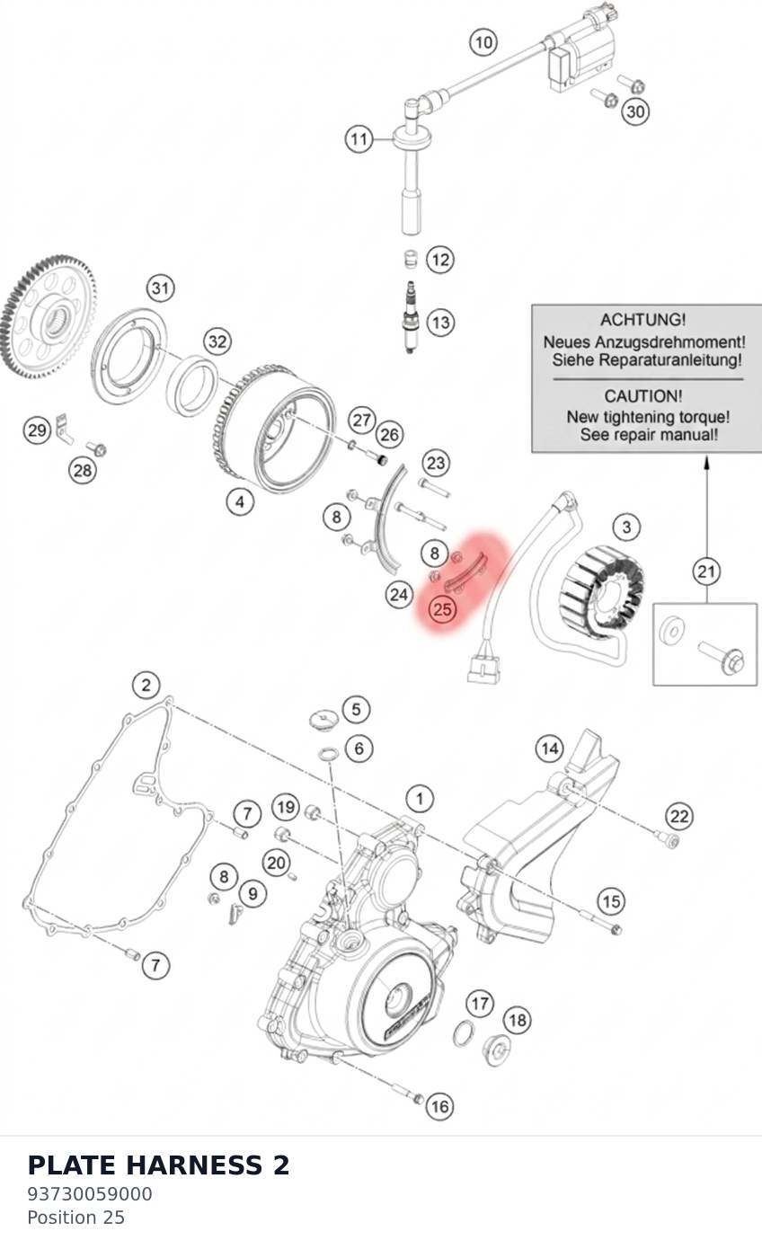 Diagram preview: PLATE HARNESS 2 (93730059000)