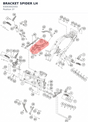Diagram preview: BRACKET SPIDER LH (93003002050)