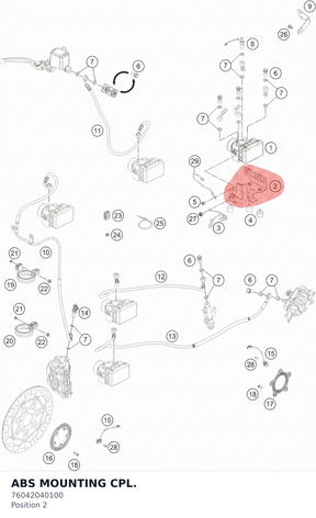 Diagram preview: ABS MOUNTING CPL. (76042040100)