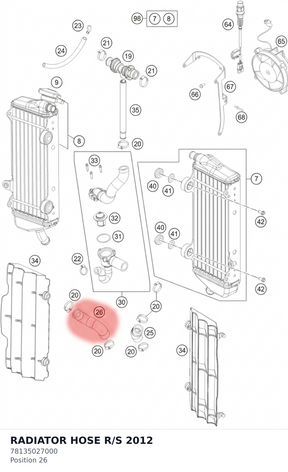 Diagram preview: RADIATOR HOSE R/S         2012 (78135027000)