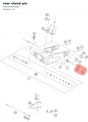 Diagram preview: rear stand pin (A65304840000)