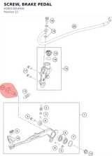 Diagram preview: SCREW, BRAKE PEDAL (A58013054000)