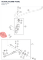 Diagram preview: SCREW, BRAKE PEDAL (A58013054000)