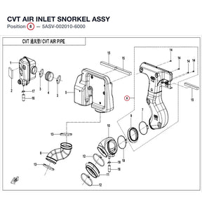 CVT AIR INLET SNORKEL ASSY product image