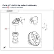 LOCK KIT - REPL BY 5ASV-011000-6401 product image