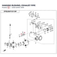 HANGING BUSHING, EXHAUST PIPE product image
