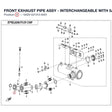 FRONT EXHAUST PIPE ASSY - INTERCHANGEABLE WITH  5ASV-021310-6000 product image