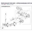 REAR EXHAUST PIPE ASSY - INTERCHANGEABLE WITH  5ASV-021410-6000 product image