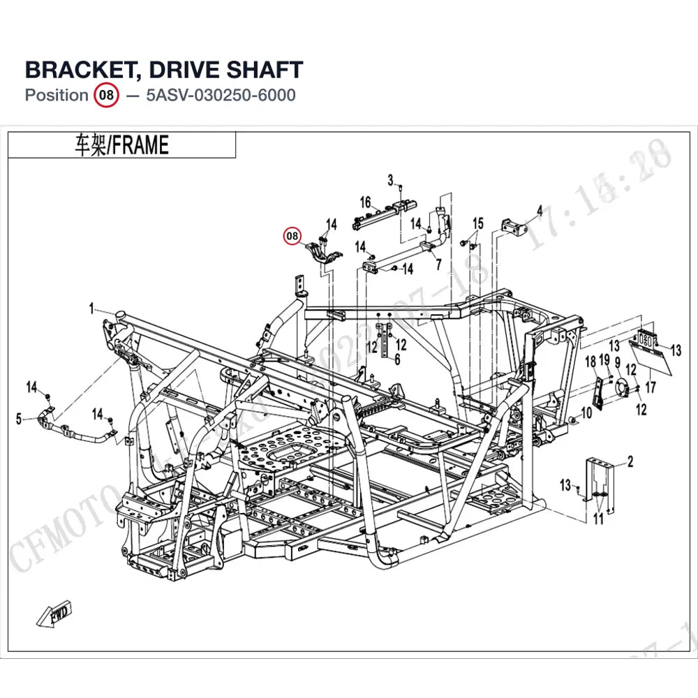 BRACKET, DRIVE SHAFT product image