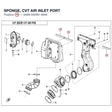 SPONGE, CVT AIR INLET PORT product image