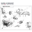 GUARD, LH HEADLIGHT product image