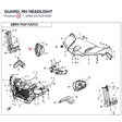 GUARD, RH HEADLIGHT product image