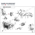 GUARD, RH HEADLIGHT product image