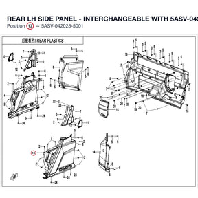 REAR LH SIDE PANEL - INTERCHANGEABLE WITH 5ASV-042023-5000 product image