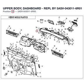 UPPER BODY, DASHBOARD - REPL BY 5ASV-043011-6R01 product image