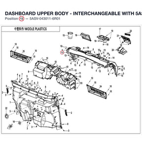DASHBOARD UPPER BODY - INTERCHANGEABLE WITH 5ASV-043011-6R00 product image