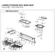 LOWER STORAGE BOX, MAIN SEAT product image