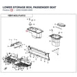 LOWER STORAGE BOX, PASSENGER SEAT product image